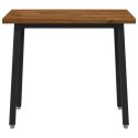 VidaXL 110 x 55 x 75 cm Lite Drewno Akacji Naturalny i czarny