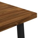 VidaXL 110 x 55 x 75 cm Lite Drewno Akacji Naturalny i czarny