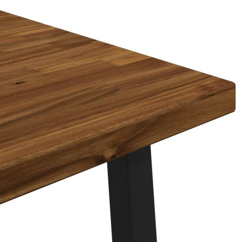 VidaXL 110 x 55 x 75 cm Lite Drewno Akacji Naturalny i czarny