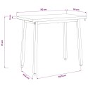 VidaXL 110 x 55 x 75 cm Lite Drewno Akacji Naturalny i czarny