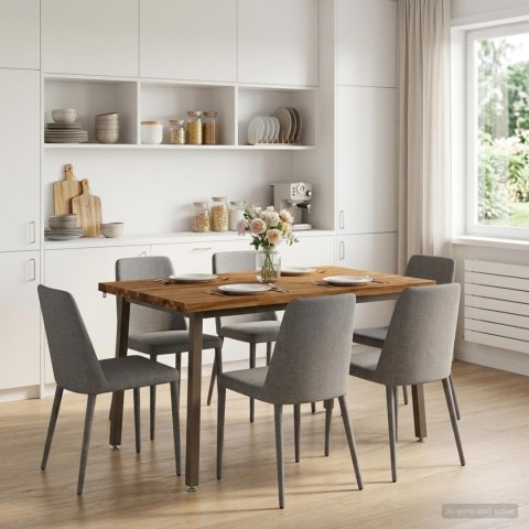VidaXL 110 x 55 x 75 cm Lite Drewno Akacji Naturalny i kawowy