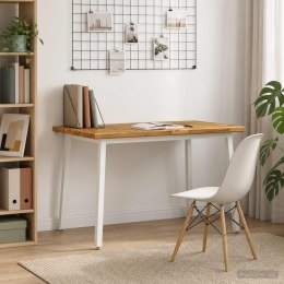 VidaXL 120 x 70 x 75 cm Lite Drewno Akacji Biały Prostokątny