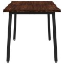 VidaXL 120 x 70 x 75 cm Lite Drewno Akacji Ciemnobrązowy i czarny