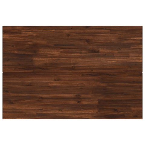 VidaXL 120 x 70 x 75 cm Lite Drewno Akacji Ciemnobrązowy i czarny