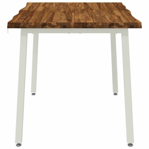 VidaXL 120 x 70 x 75 cm Lite Drewno Akacji Naturalne i białe