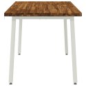 VidaXL 120 x 70 x 75 cm Lite Drewno Akacji Naturalne i białe