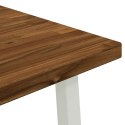 VidaXL 120 x 70 x 75 cm Lite Drewno Akacji Naturalne i białe