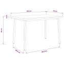VidaXL 120 x 70 x 75 cm Lite Drewno Akacji Naturalne i białe
