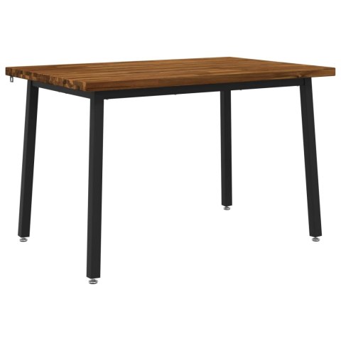 VidaXL 120 x 70 x 75 cm Lite Drewno Akacji Naturalny i czarny