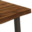 VidaXL 120 x 70 x 75 cm Lite Drewno Akacji Naturalny i kawowy