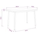 VidaXL 120 x 70 x 75 cm Lite Drewno Akacji Naturalny i kawowy