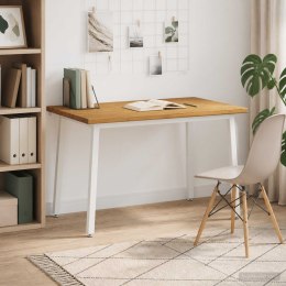 VidaXL 120 x 80 x 75 cm Lite Drewno Akacji Biały Prostokątny