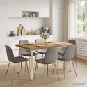 VidaXL 120 x 80 x 75 cm Lite Drewno Akacji Biały Prostokątny