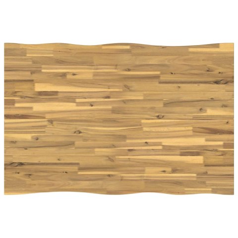 VidaXL 120 x 80 x 75 cm Lite Drewno Akacji Biały Prostokątny