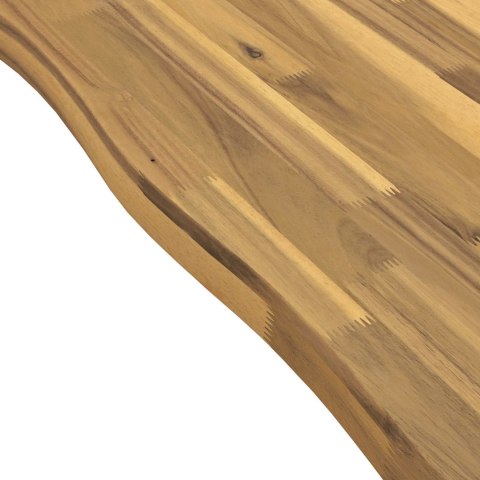 VidaXL 120 x 80 x 75 cm Lite Drewno Akacji Biały Prostokątny