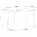 VidaXL 120 x 80 x 75 cm Lite Drewno Akacji Biały Prostokątny