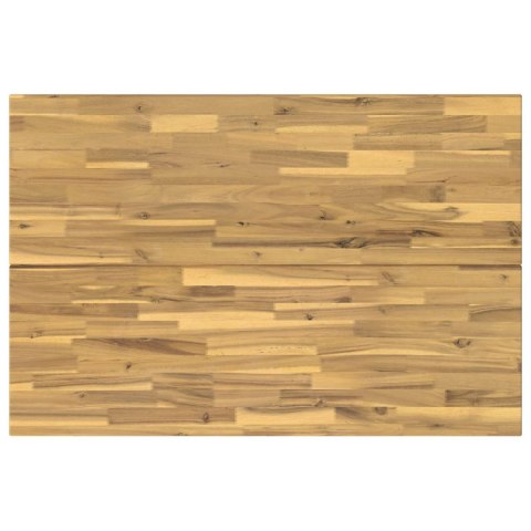 VidaXL 120 x 80 x 75 cm Lite Drewno Akacji Biały Prostokątny