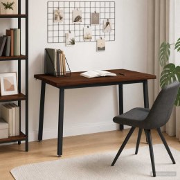 VidaXL 120 x 80 x 75 cm Lite Drewno Akacji Ciemnobrązowy i czarny