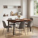 VidaXL 120 x 80 x 75 cm Lite Drewno Akacji Ciemnobrązowy i czarny