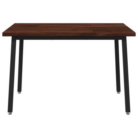 VidaXL 120 x 80 x 75 cm Lite Drewno Akacji Ciemnobrązowy i czarny