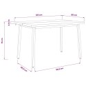 VidaXL 120 x 80 x 75 cm Lite Drewno Akacji Ciemnobrązowy i czarny
