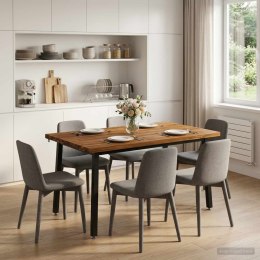 VidaXL 120 x 80 x 75 cm Lite Drewno Akacji Naturalny i czarny