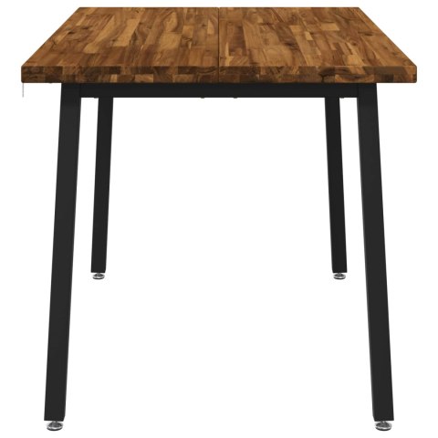VidaXL 120 x 80 x 75 cm Lite Drewno Akacji Naturalny i czarny