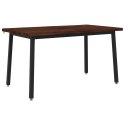 VidaXL 120 x 90 x 75 cm Lite Drewno Akacji Ciemnobrązowy i czarny
