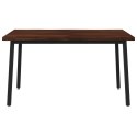 VidaXL 120 x 90 x 75 cm Lite Drewno Akacji Ciemnobrązowy i czarny