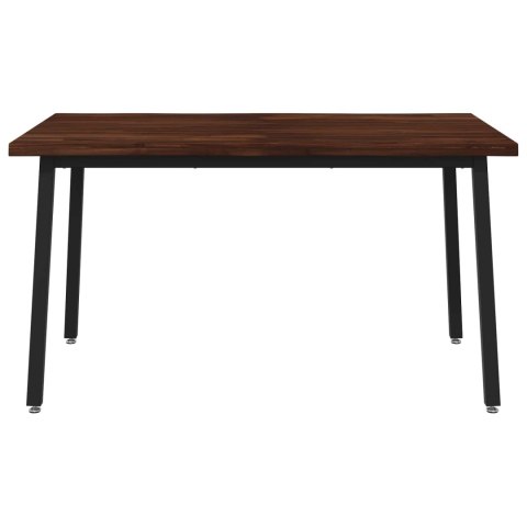 VidaXL 120 x 90 x 75 cm Lite Drewno Akacji Ciemnobrązowy i czarny