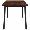VidaXL 120 x 90 x 75 cm Lite Drewno Akacji Ciemnobrązowy i czarny