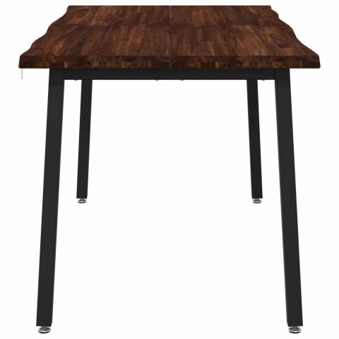 VidaXL 120 x 90 x 75 cm Lite Drewno Akacji Ciemnobrązowy i czarny