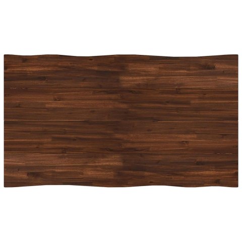 VidaXL 120 x 90 x 75 cm Lite Drewno Akacji Ciemnobrązowy i czarny