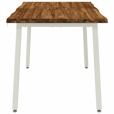 VidaXL 120 x 90 x 75 cm Lite Drewno Akacji Naturalne i białe