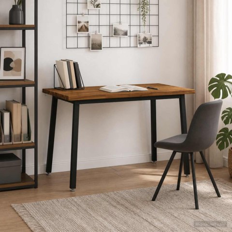 VidaXL 120 x 90 x 75 cm Lite Drewno Akacji Naturalny i czarny