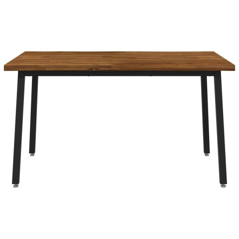 VidaXL 120 x 90 x 75 cm Lite Drewno Akacji Naturalny i czarny