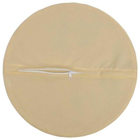 VidaXL Poszewka na poduszkę 2 pcs HEERLEN Beżowy Ø 50 cm Poliester
