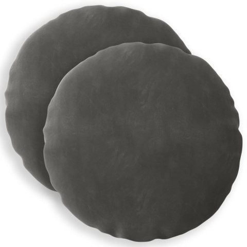 VidaXL Poszewka na poduszkę 2 pcs HEERLEN ciemnoszary Ø 50 cm Welur