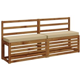 VidaXL Poduszki na ławkę 2-częściowe VUGHT 2 pcs 100% poliester Beżowy