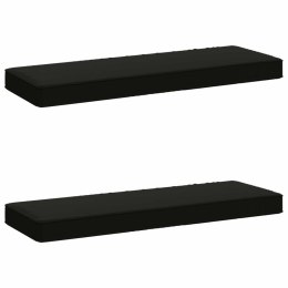 VidaXL Poduszki na ławkę 2-częściowe VUGHT 2 pcs 100% poliester Czarny