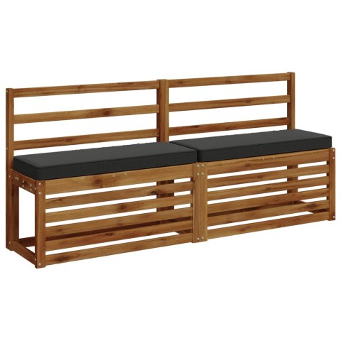 VidaXL Poduszki na ławkę 2-częściowe VUGHT 2 pcs 100% poliester