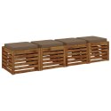 VidaXL Poduszki siedzące 4-częściowe VUGHT 4 pcs 100% poliester