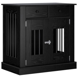 VidaXL Meble na klatkę dla psa Czarny dąb 80 x 47,5 x 80 cm