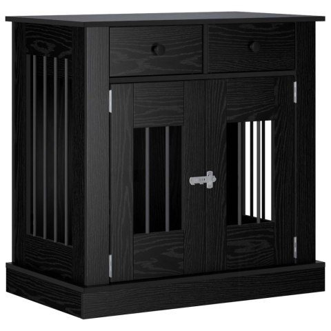 VidaXL Meble na klatkę dla psa Czarny dąb 80 x 47,5 x 80 cm