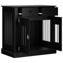 VidaXL Meble na klatkę dla psa Czarny dąb 80 x 47,5 x 80 cm