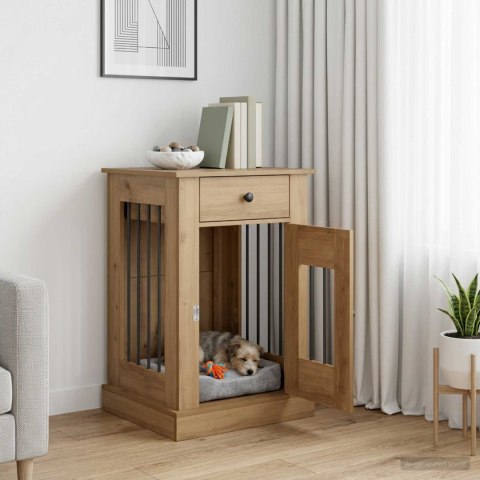 VidaXL Meble na klatkę dla psa Dąb artisan 50 x 47,5 x 80 cm