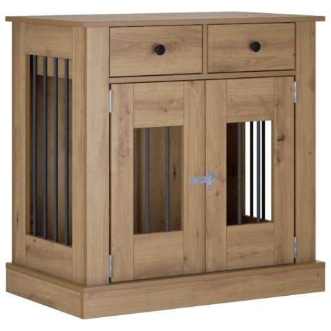 VidaXL Meble na klatkę dla psa Dąb artisan 80 x 47,5 x 80 cm