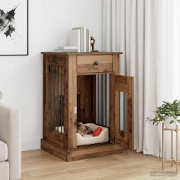 VidaXL Meble na klatkę dla psa Stare drewno 50 x 47,5 x 80 cm
