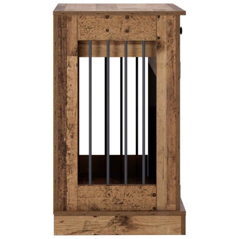 VidaXL Meble na klatkę dla psa Stare drewno 80 x 47,5 x 80 cm