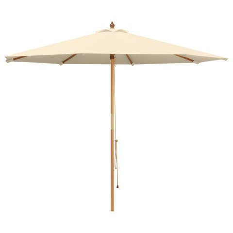 VidaXL Parasolka ogrodowa Ø 300 x 248 cm Lite Drewno Eukaliptusowe